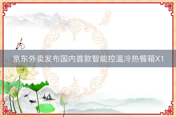 京东外卖发布国内首款智能控温冷热餐箱X1