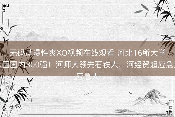 无码动漫性爽XO视频在线观看 河北16所大学入围国内300强！河师大领先石铁大，河经贸超应急大