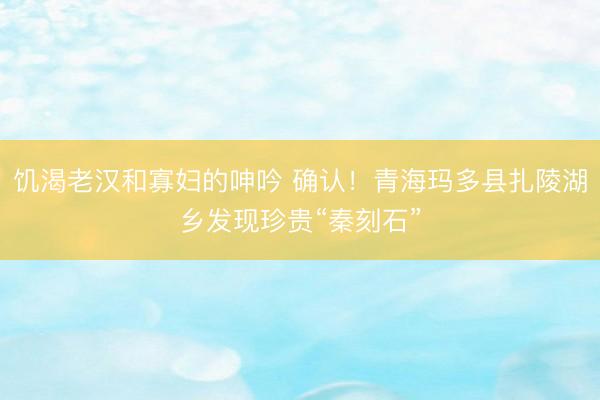 饥渴老汉和寡妇的呻吟 确认！青海玛多县扎陵湖乡发现珍贵“秦刻石”