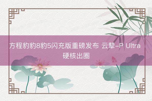 方程豹豹8豹5闪充版重磅发布 云辇-P Ultra 硬核出圈