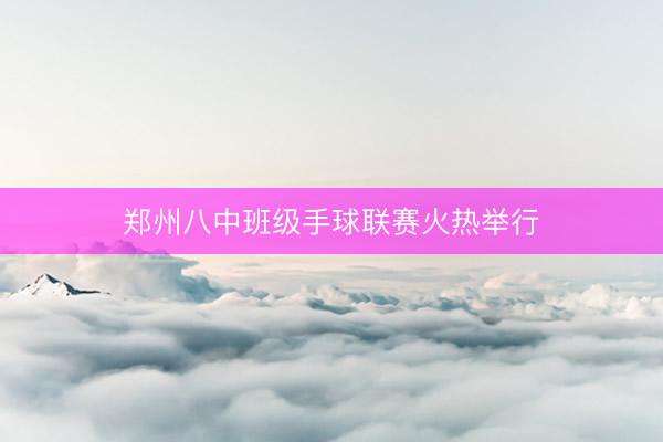 郑州八中班级手球联赛火热举行