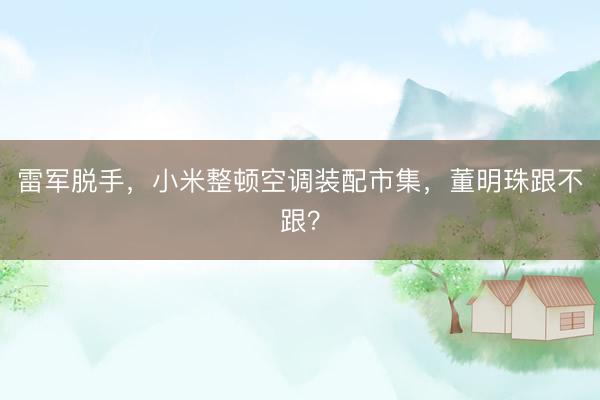 雷军脱手，小米整顿空调装配市集，董明珠跟不跟？