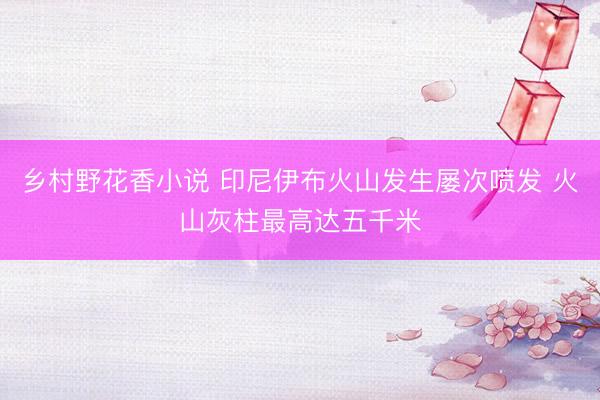 乡村野花香小说 印尼伊布火山发生屡次喷发 火山灰柱最高达五千米