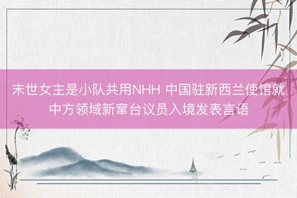 末世女主是小队共用NHH 中国驻新西兰使馆就中方领域新窜台议员入境发表言语