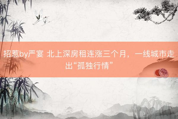 招惹by严宴 北上深房租连涨三个月，一线城市走出“孤独行情”