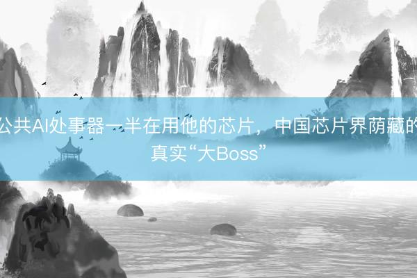 公共AI处事器一半在用他的芯片，中国芯片界荫藏的真实“大Boss”